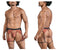 CandyMan 99854 Lace-Garter Outfit Color Black-Terracotta
